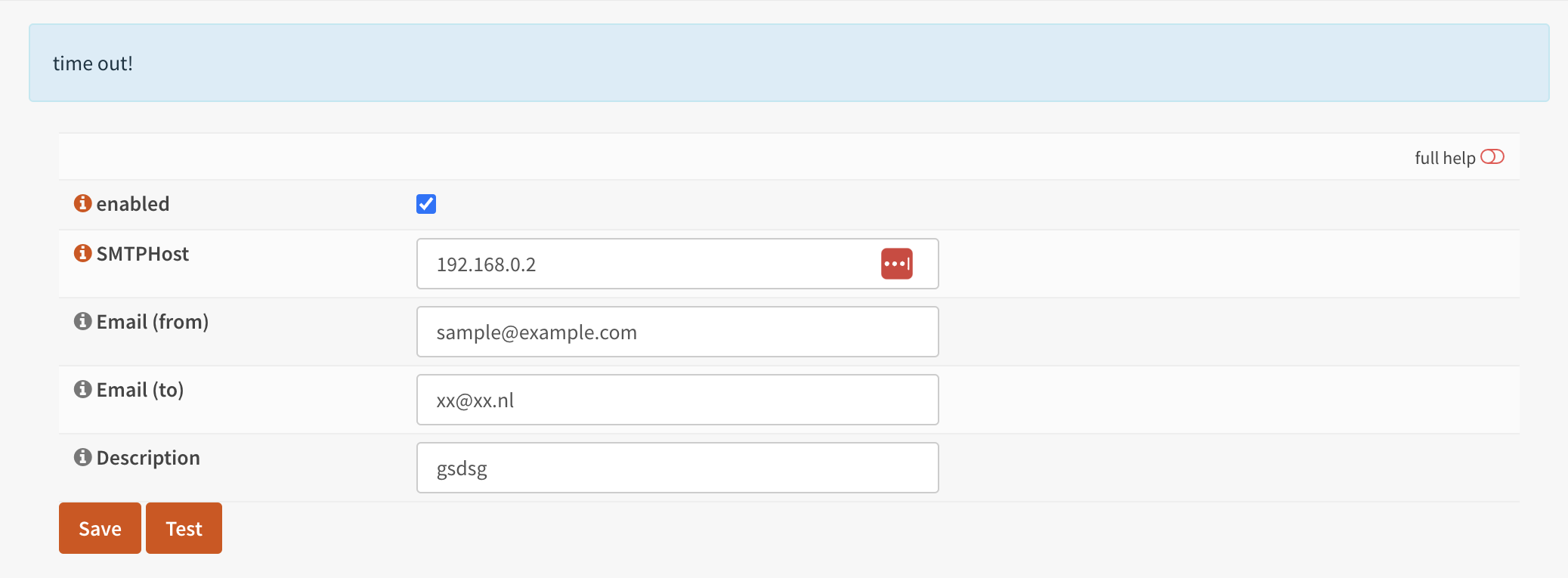 test the application action